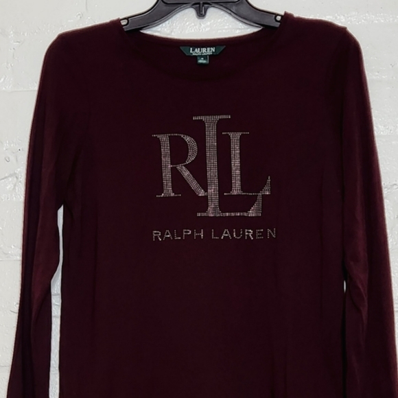 Lauren Ralph Lauren Studded Logo Top - Picture 5 of 5